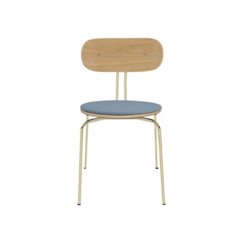 Curious Dining Chair Oak/Brass Bright Skies