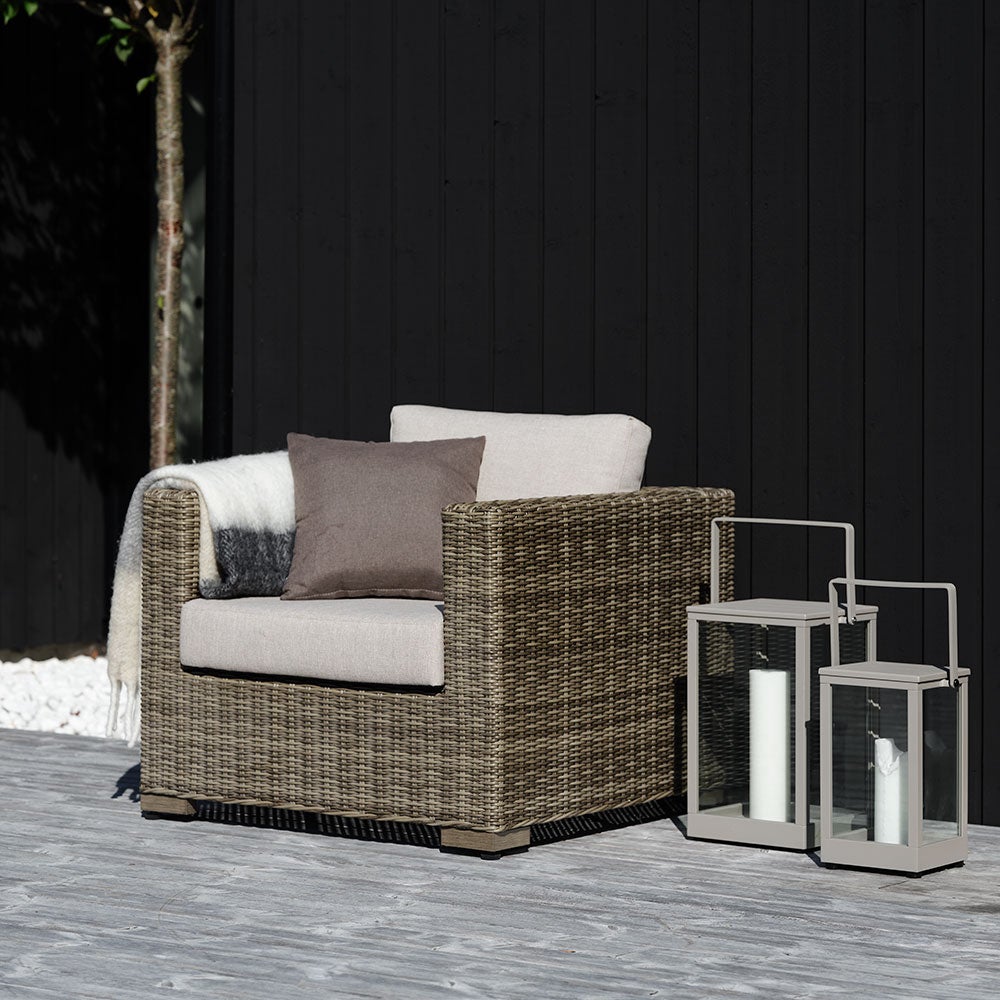 Ninja armchair rustic rattan incl. water-repellent cushions