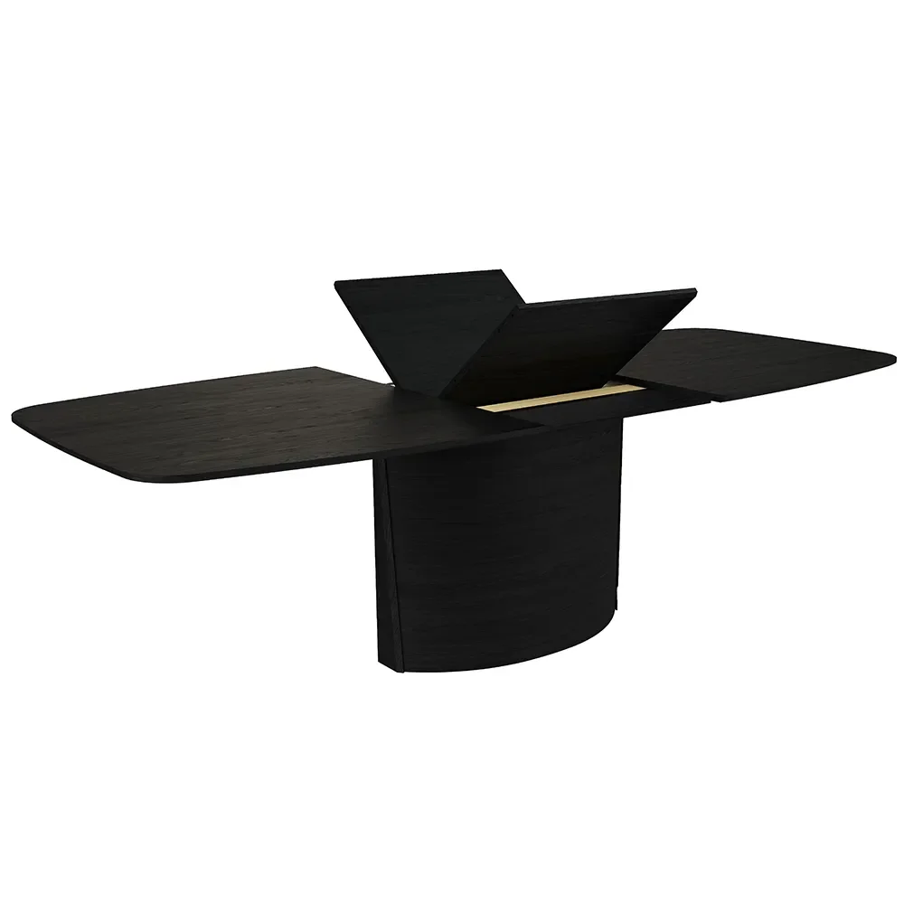 Sm117 Table Black Oak Lacquer 192-252X102X74cm