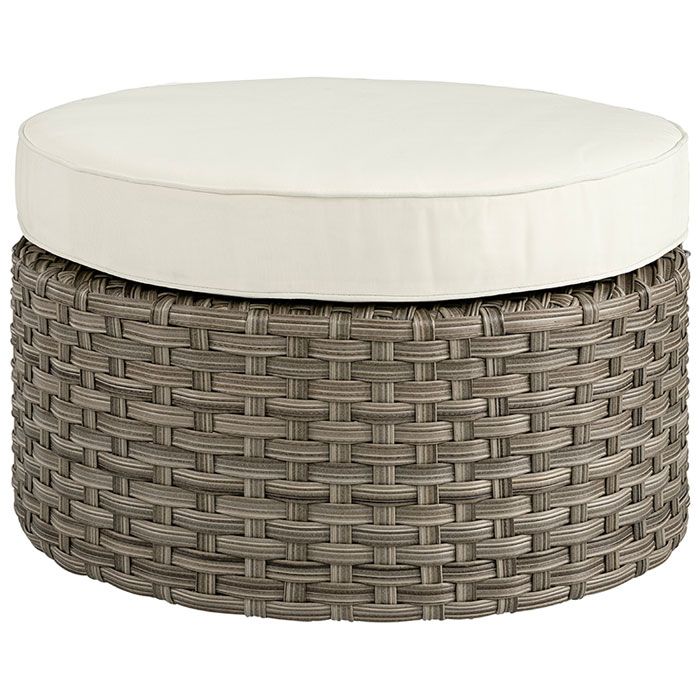 Toledo rattan footstool