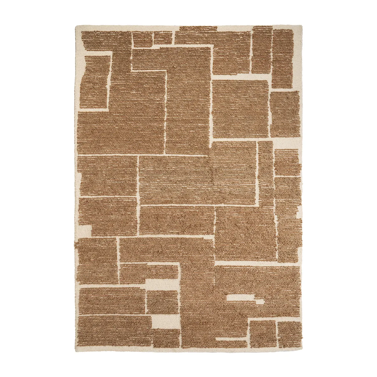 Hand-Woven Wool Rug Intarsio 190x290 cm