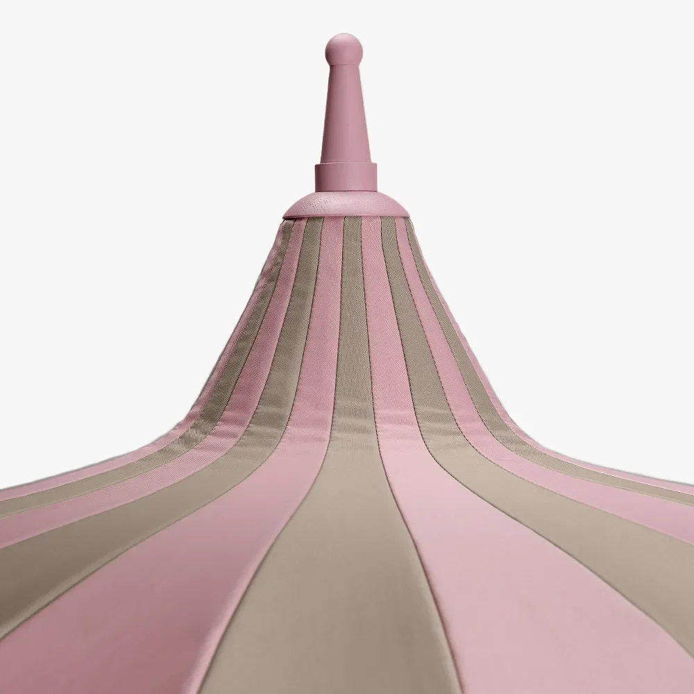 Parasol Ø240 cm Pink/Beige striped