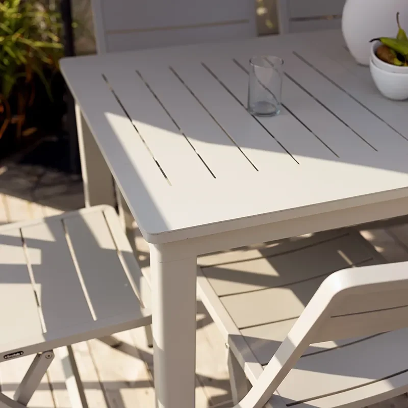 Lomma dining table 80x132-192 cm Light grey