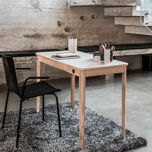 Sm131 Desk Oak White Oil/White Laminate 115X55X74cm