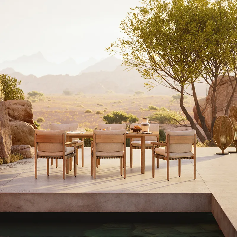 TIBBO dining table 103 x 199 cm BQ1 teak 0205