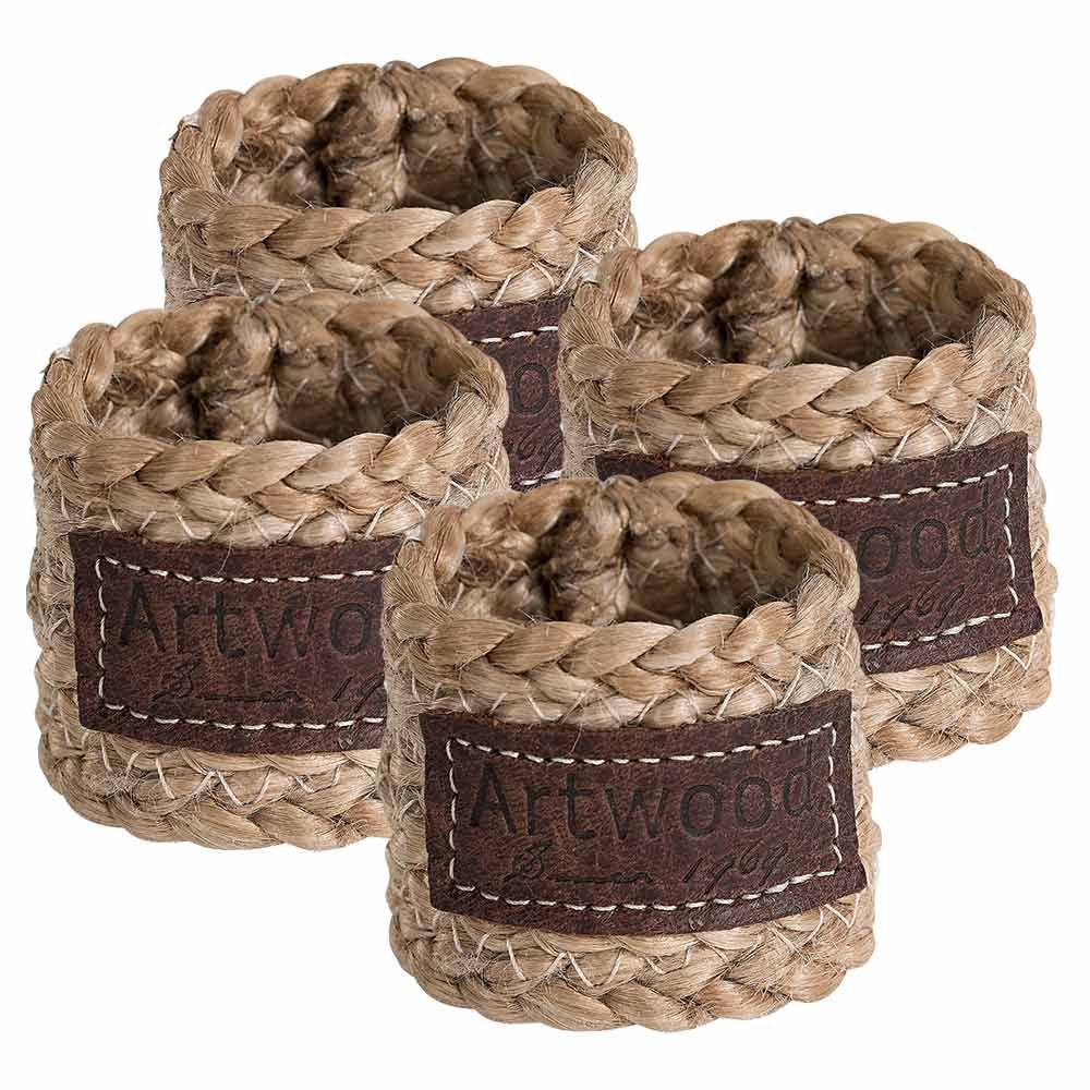 Hemp napkin rings