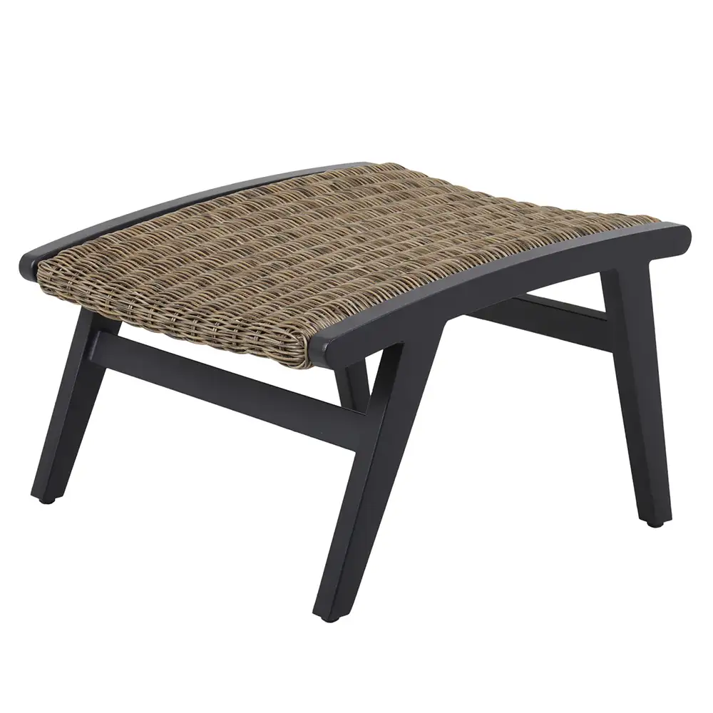 Kira footstool black/rustic