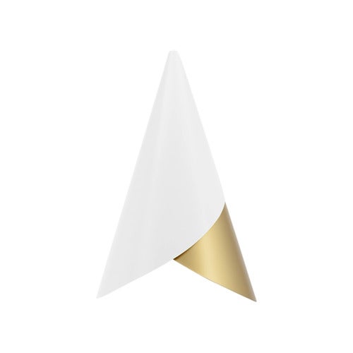 Cornet Lampshade White/Brass