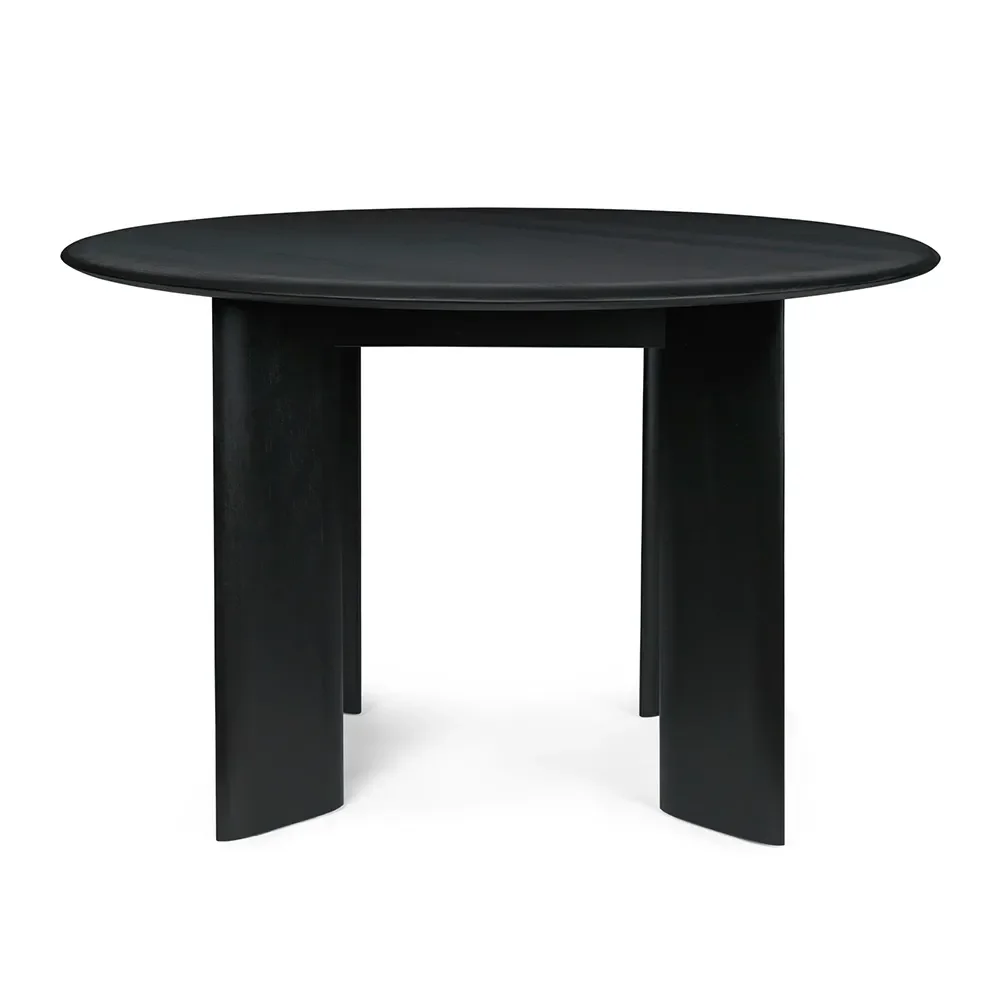 Bevel Dining table Ø117 cm - Black Oiled Beech