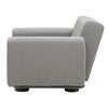 Bolster armchair Antracit / Teddy Grey