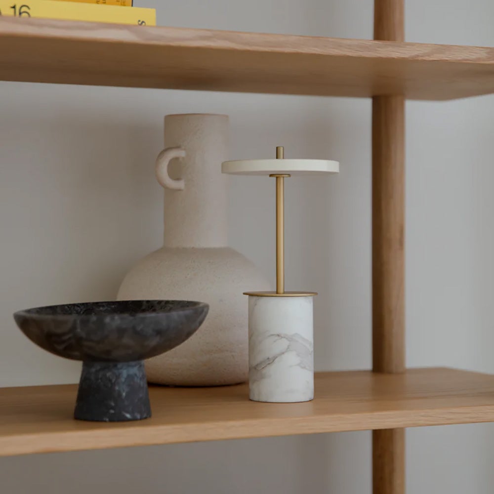 Asteria Move Mini Portable Lamp White Marble