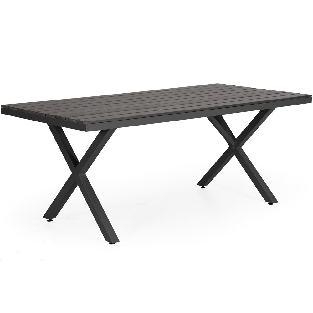 Leone dining table 100x200 cm black aluminium