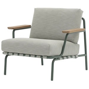 Settle Lounge Chair - Ribbed Weave 2/Dark Green 