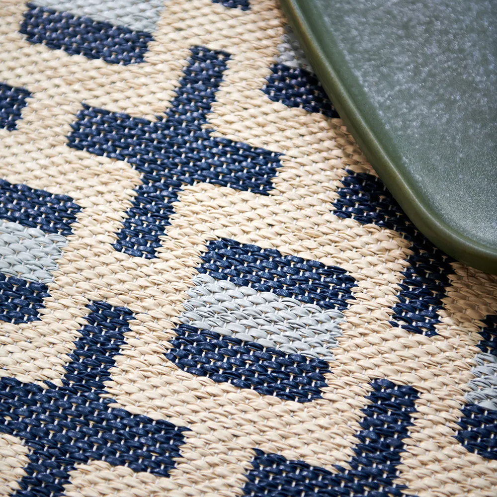 Tom rug Ocean Blue/Cream/Blue Fog 70 x 120 cm