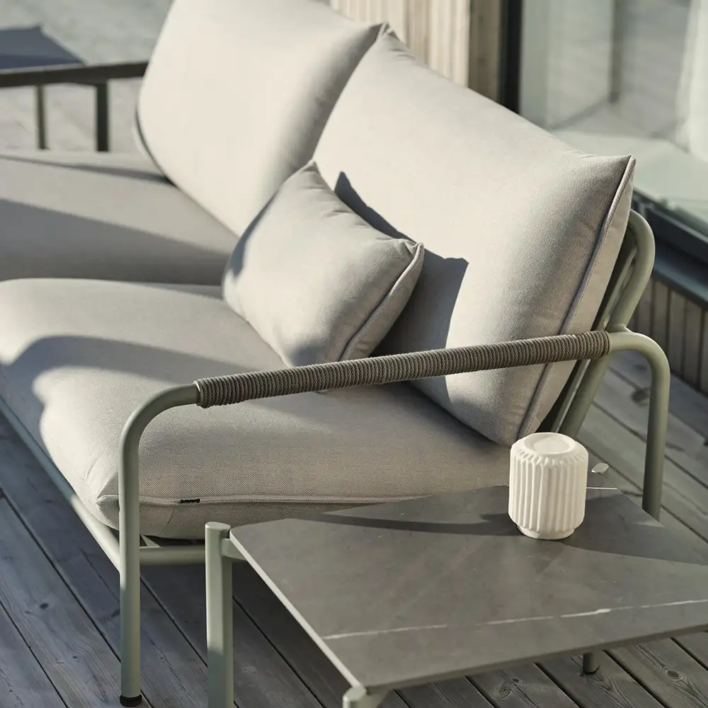 Lerberget 2.5-seater sofa green / ash