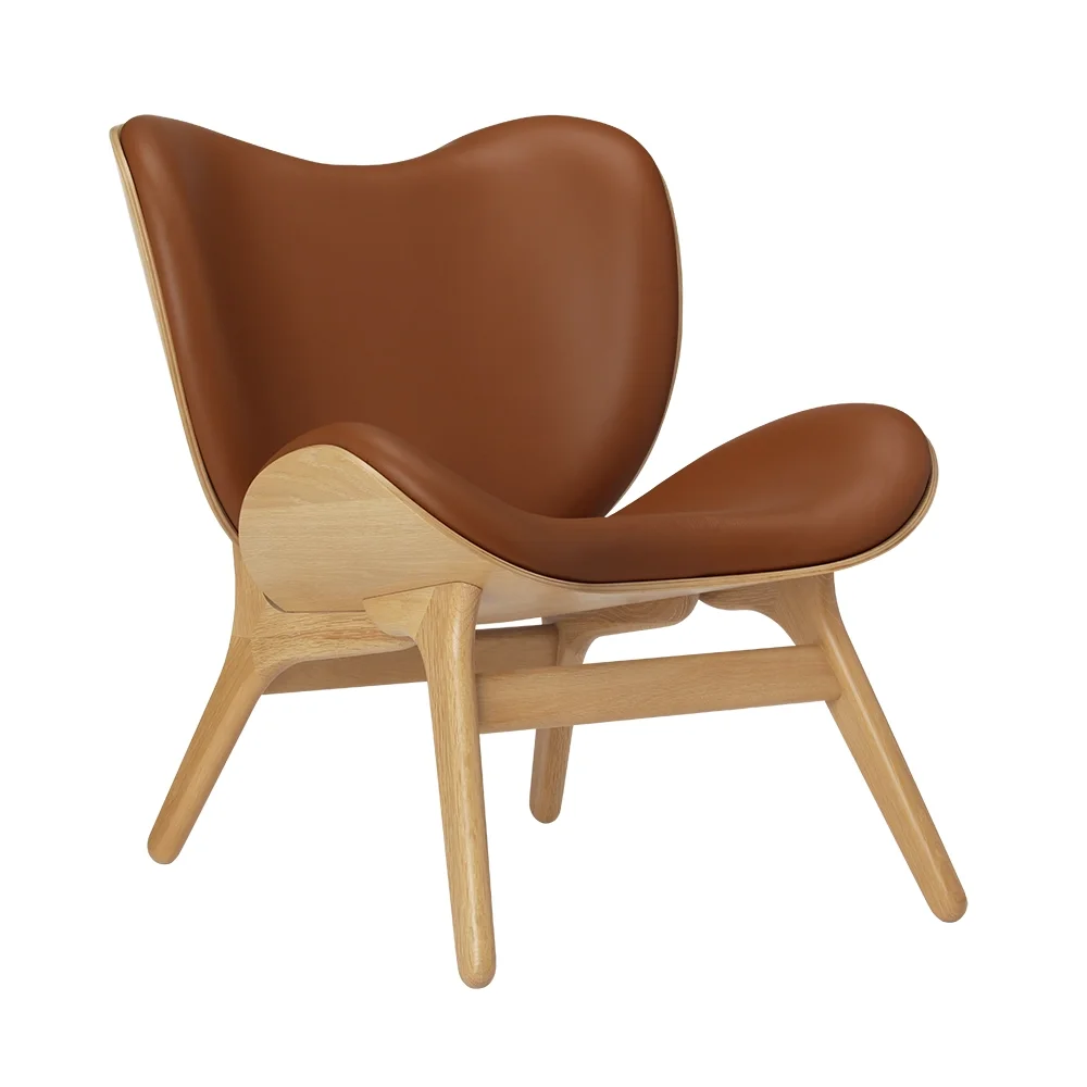 A Conversation Piece Loungechair Oak/Hope Leather Cognac