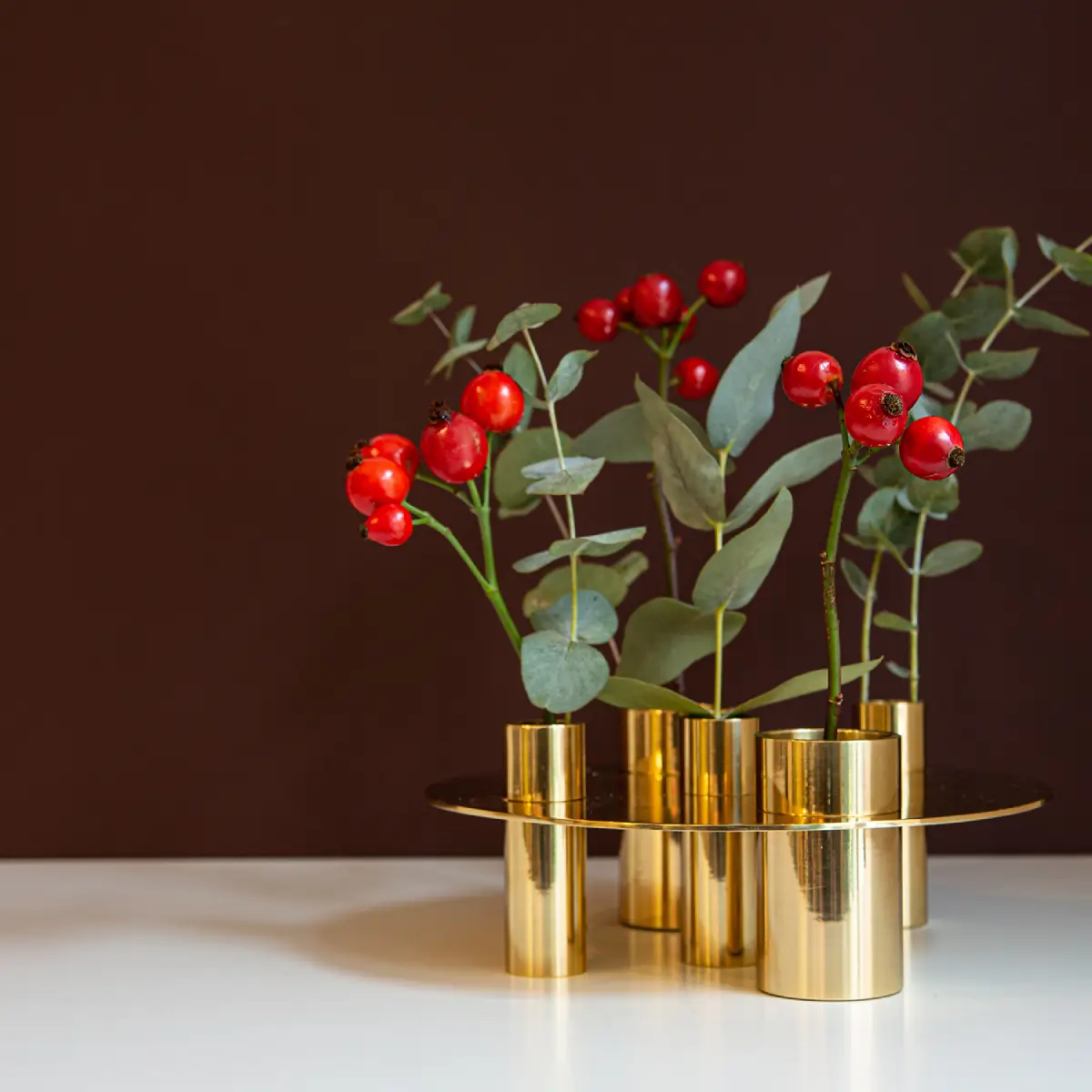 Awa vase/candle holder brass