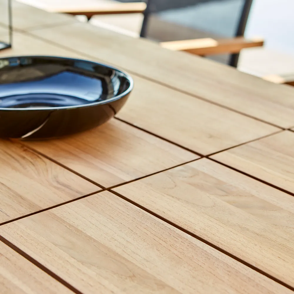 Nox dining table 90x240 cm anthracite/teak