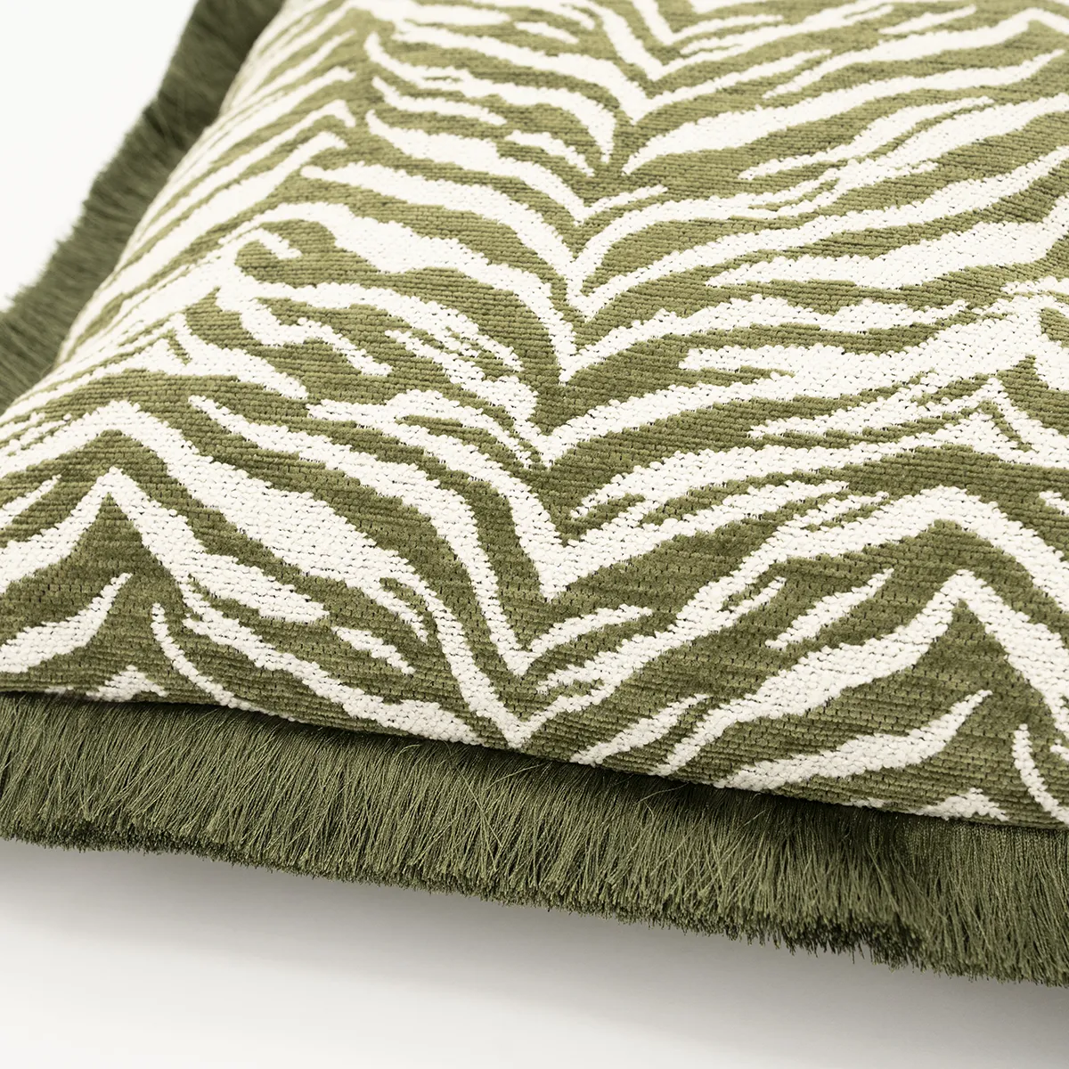 Decorative Cushion with Fringes Tigra Green 40x60 cm