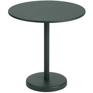 Linear Steel Café Table Ø70 cm Dark Green 