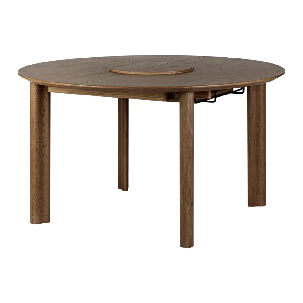 Comfort Circle Dining table with extension Dark Oak