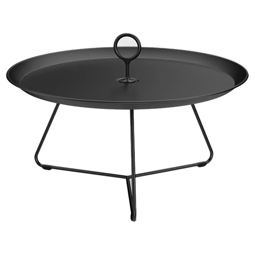 Eyelet side table 70 cm Black