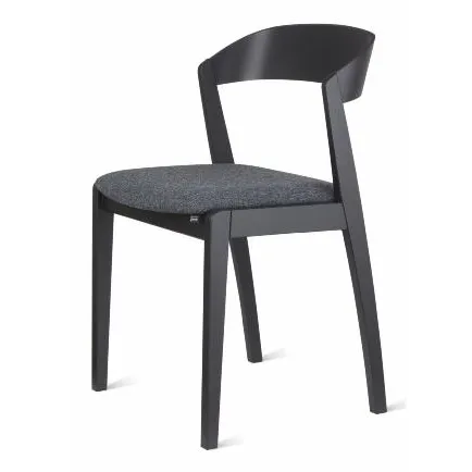 SM825 dining chair Cat 1 Black lacquered beech
