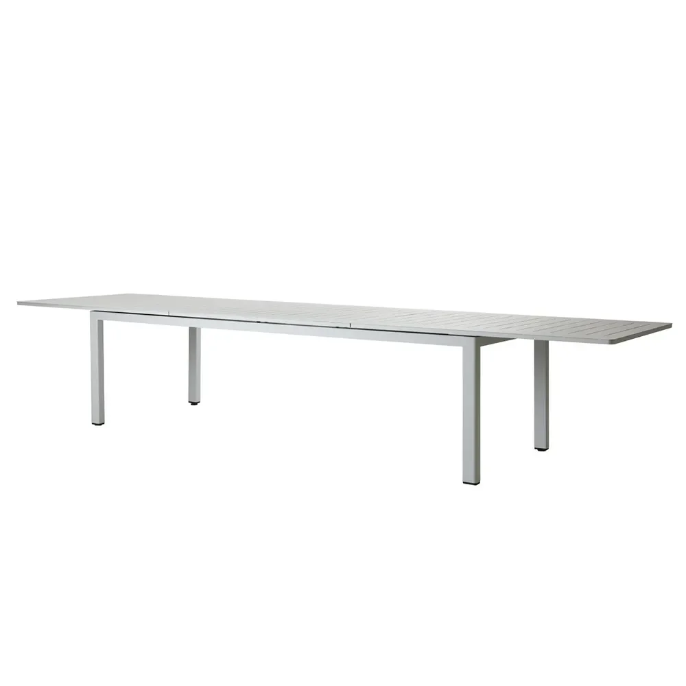 Lomma Dining Table 100x260-380 cm Light grey
