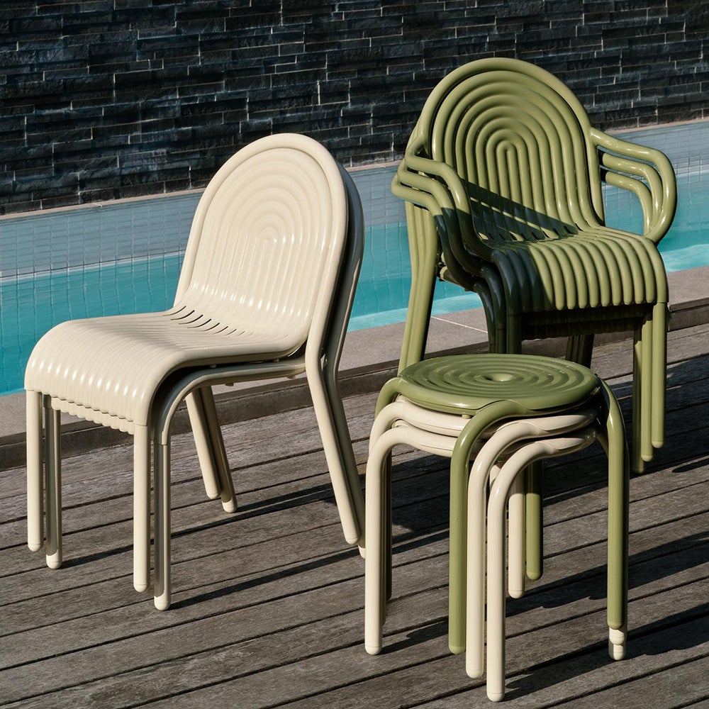 Groove Side Chair Moss