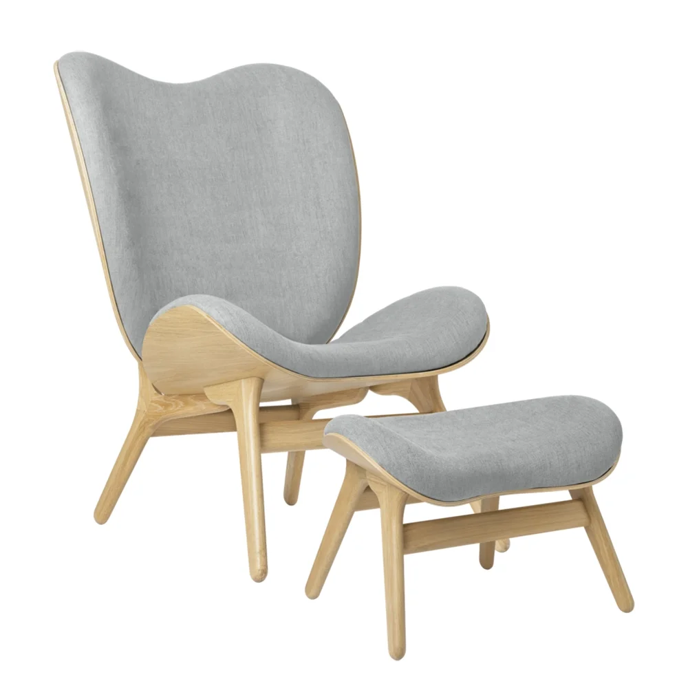 A Conversation Piece Ottoman Footstool Oak/Sterling