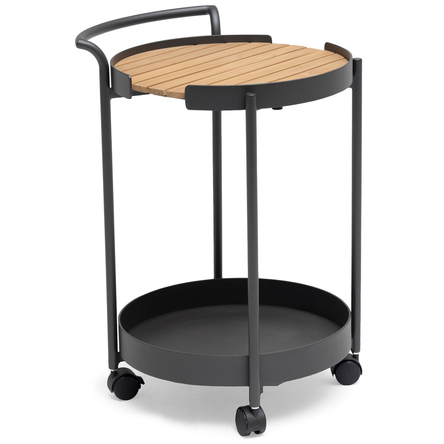 Lindeby serving trolley dark grey aluminum 