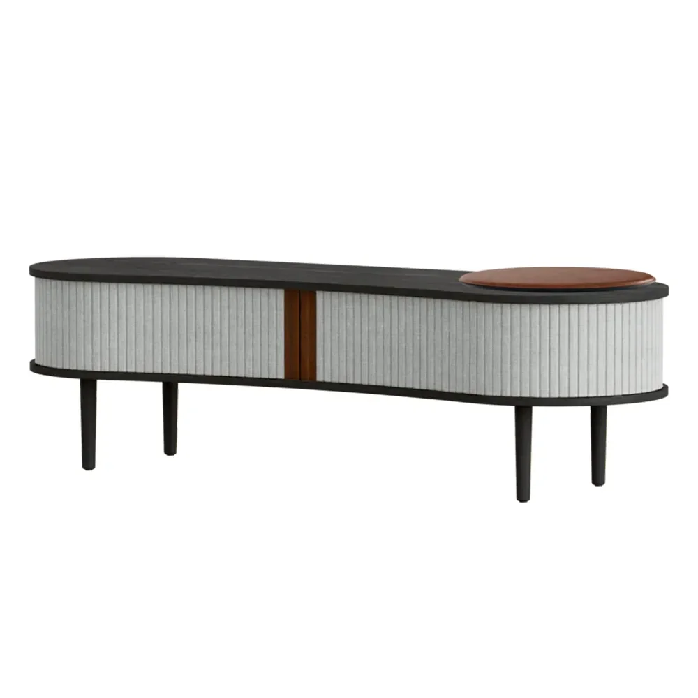 Audacious  TV stand Black Oak/Sterling