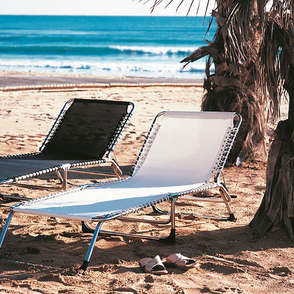 Casanova sunbed white aluminium/textilene