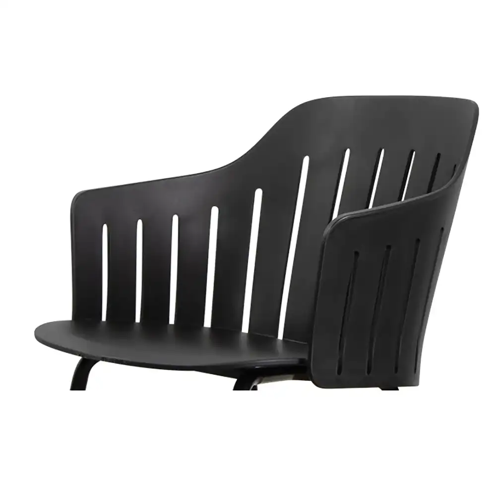 Choice chair shell INDOOR/OUTDOOR Black, 100% recycled Polypropylene