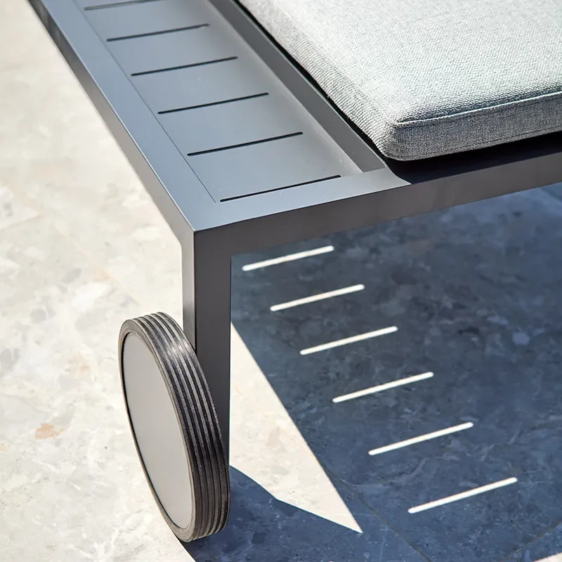 Samvaro sun lounger anthracite Pearl Grey