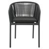 Delta chair    Black / Slate rope / Teddy Black