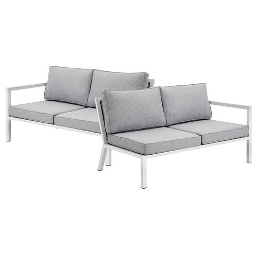 Belfort end pieces, 2-pack   including cushions white / Peral Grey