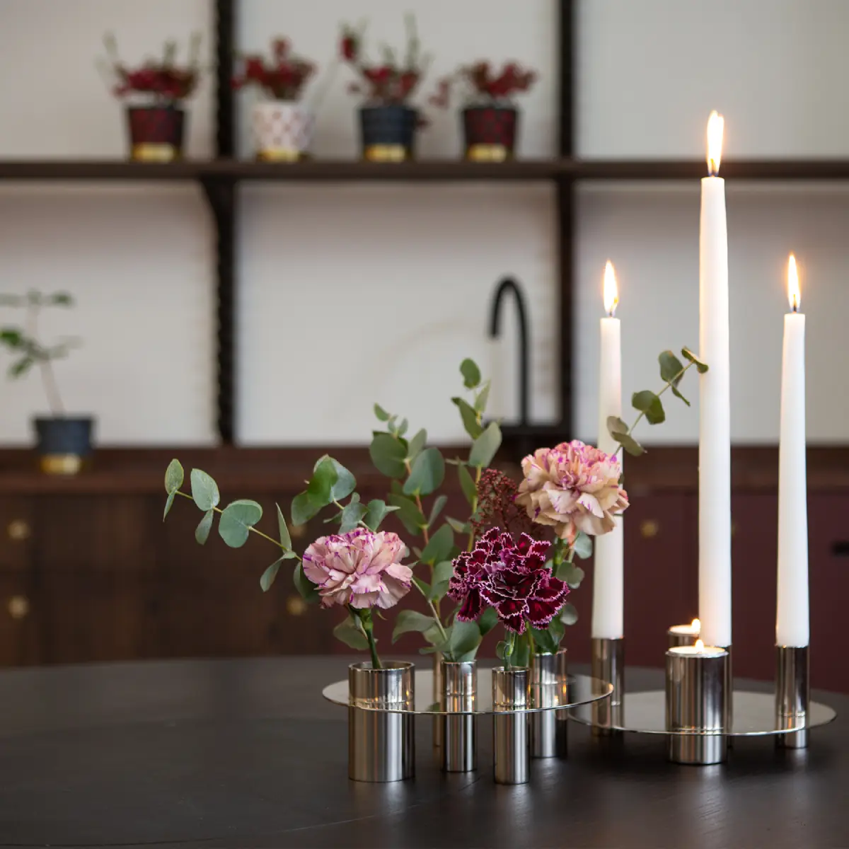 Awa vase/candle holder nickel
