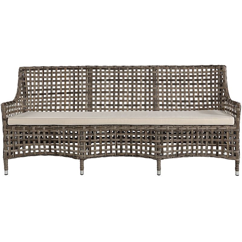 Malaga dining sofa in synthetic rattan