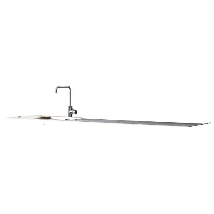 Drop Worktop W. Sink & Tap Stainless Steel