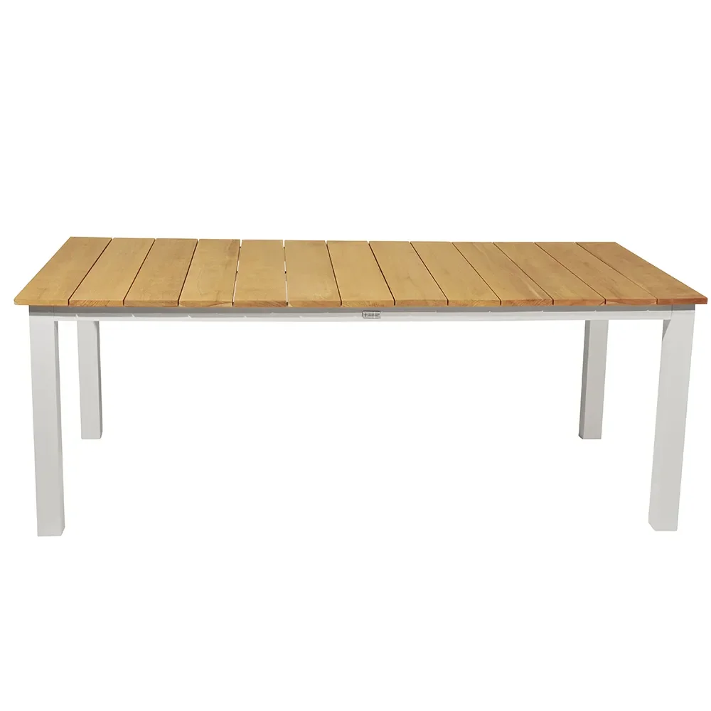 Mexico Dining Table 100x210 cm White/Teak
