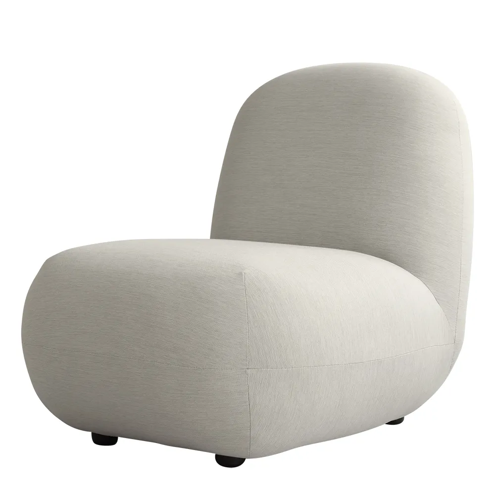 Toe lounge chair Flat - Warm Ash