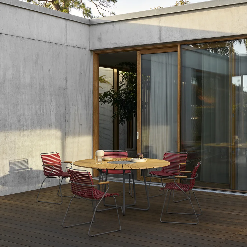 Click armchair paprika/grey bamboo