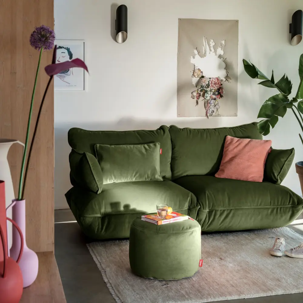 recycled king pillow velvet deep green