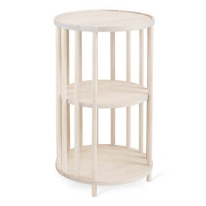 Orust side table white pigmented birch