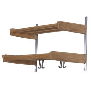 Meja Hat rack 59 cm 2 shelves Lacquered Oak