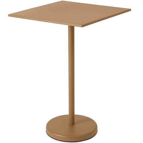 Linear Steel Bar table 70x70 cm Burnt Orange 