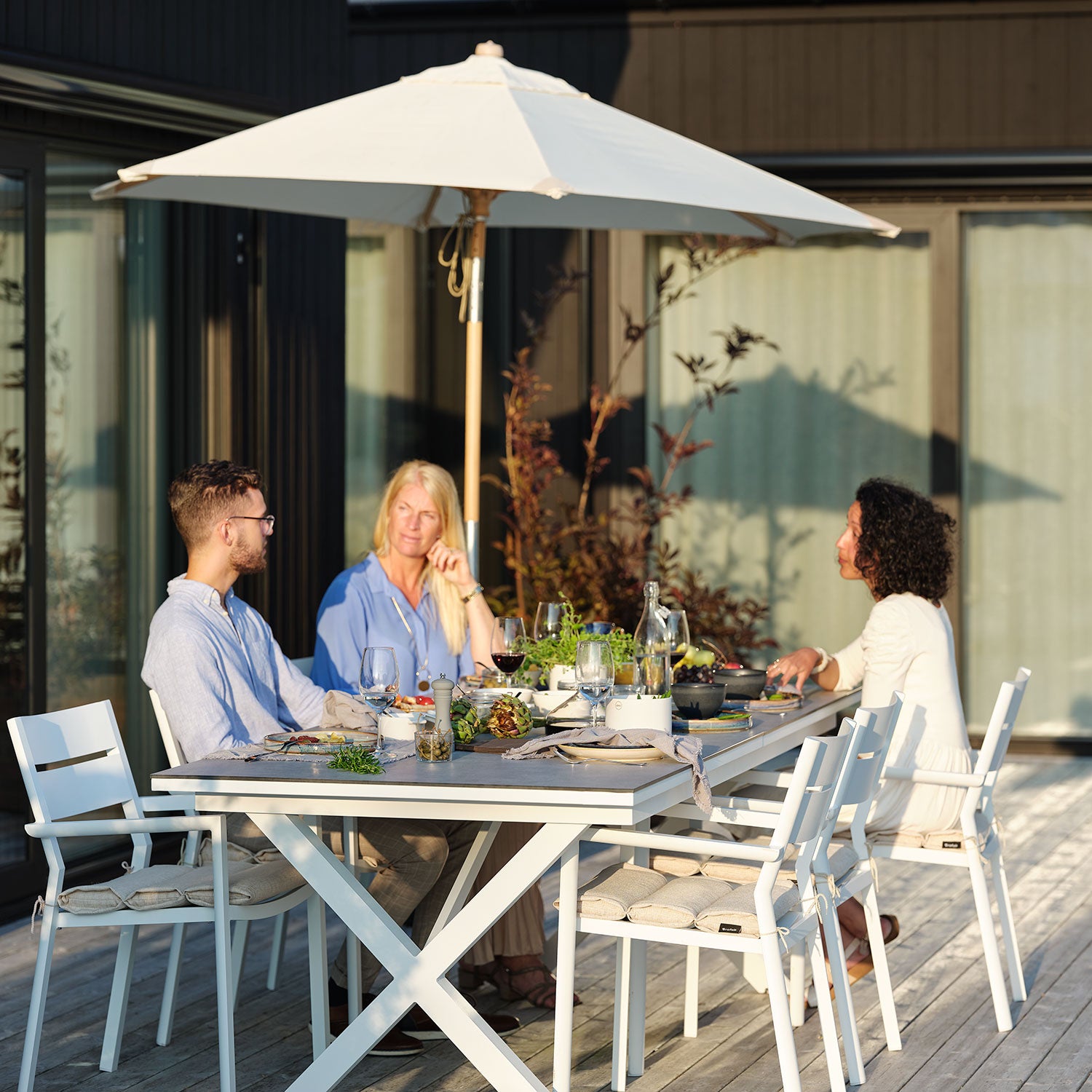 Trieste wooden parasol 2.5 m/natural FSC