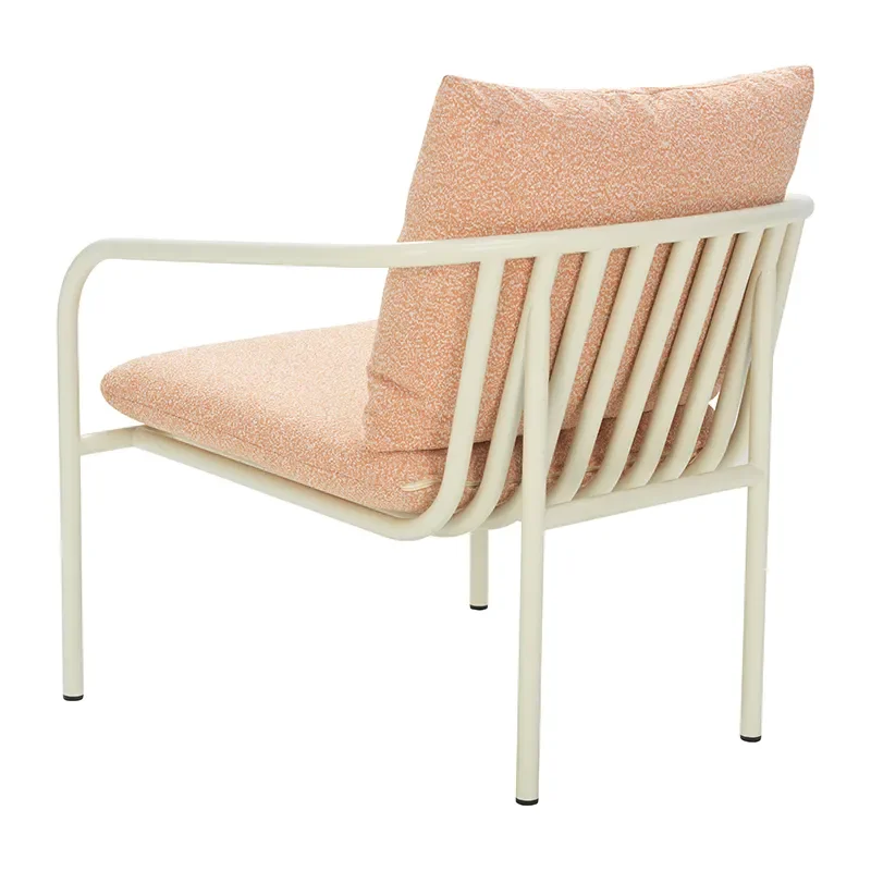 Bendt armchair Pearl White/Teddy Orange