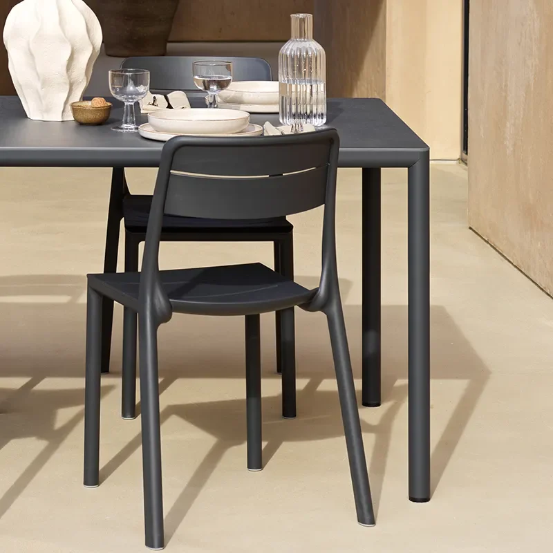 Piave table 90x160 cm Antracite - Antracite 